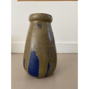 Léon Pointu Vase, Glazed Stoneware