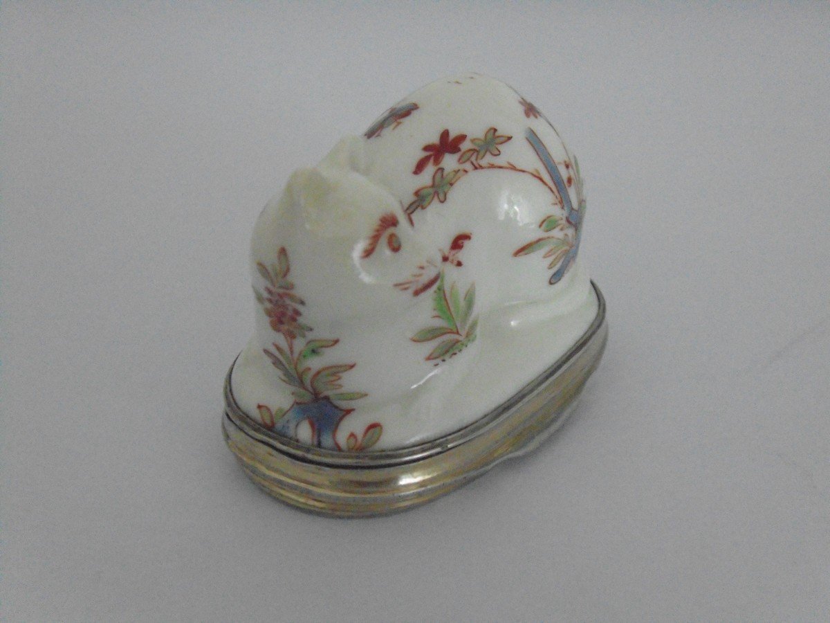 Saint - Cloud -tabatière En Porcelaine tendre  XVIIIe-photo-4
