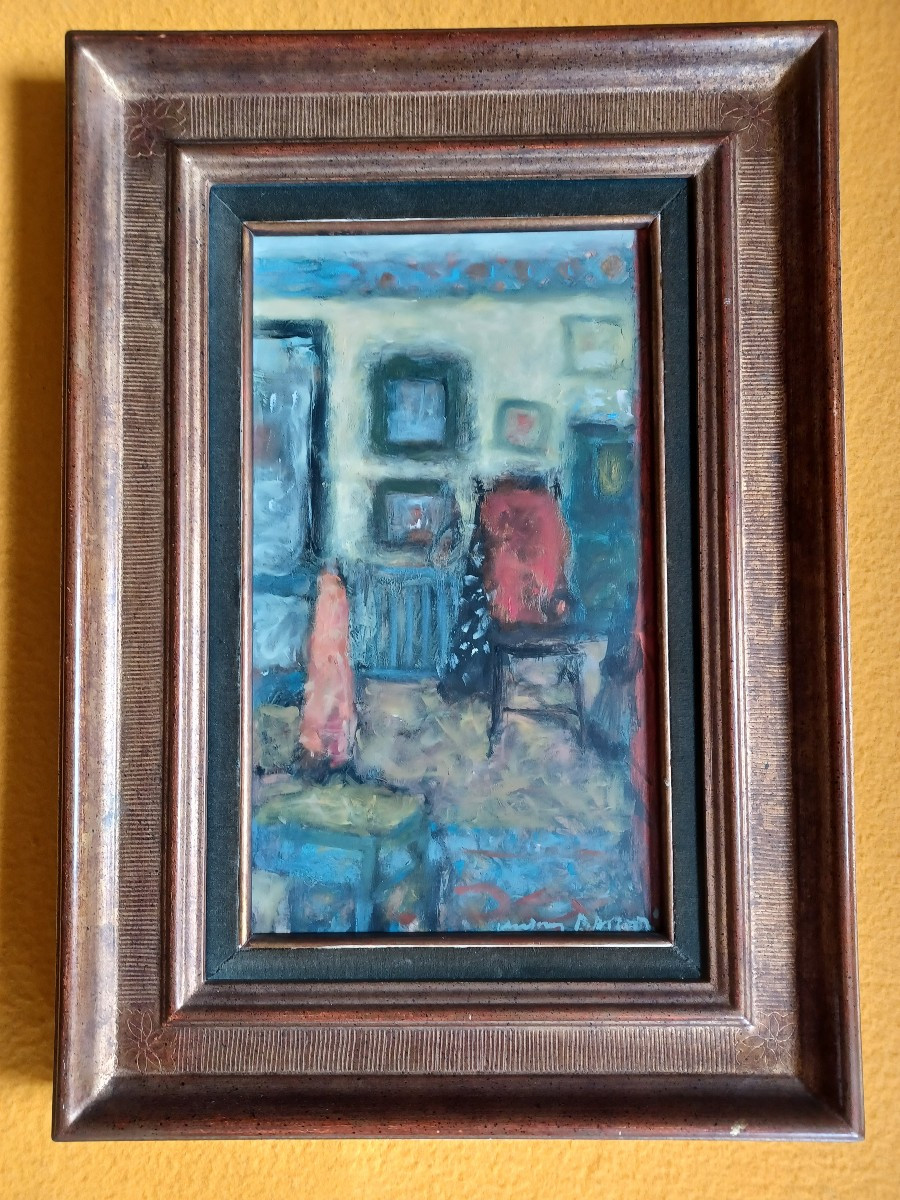 Jacques Bartoli ( 1920-1995 ) huile sur toile : "Intérieur "-photo-3