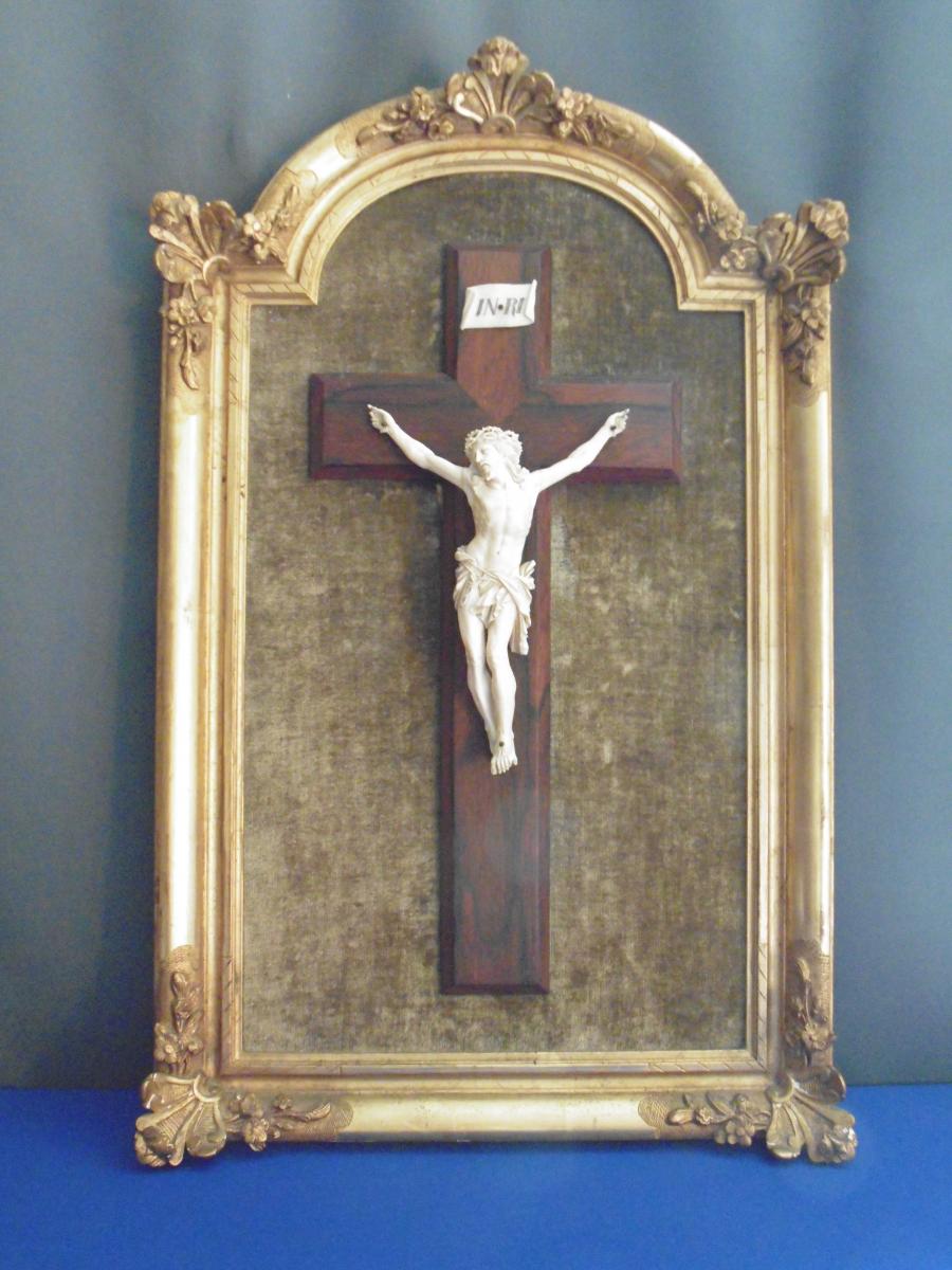 Ivory Christ In Its Origin XIX Frame