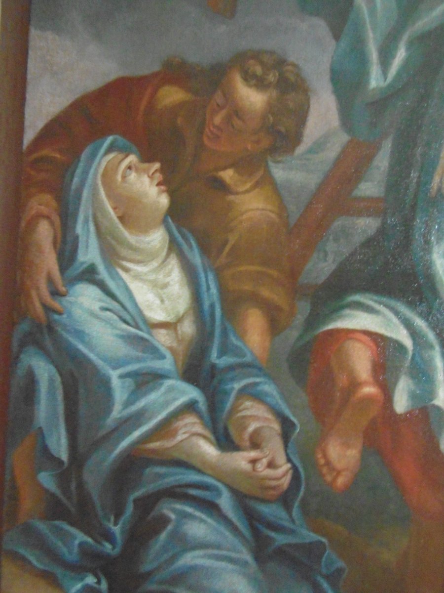 Grande Peinture Religieuse Du XVIIe-photo-3