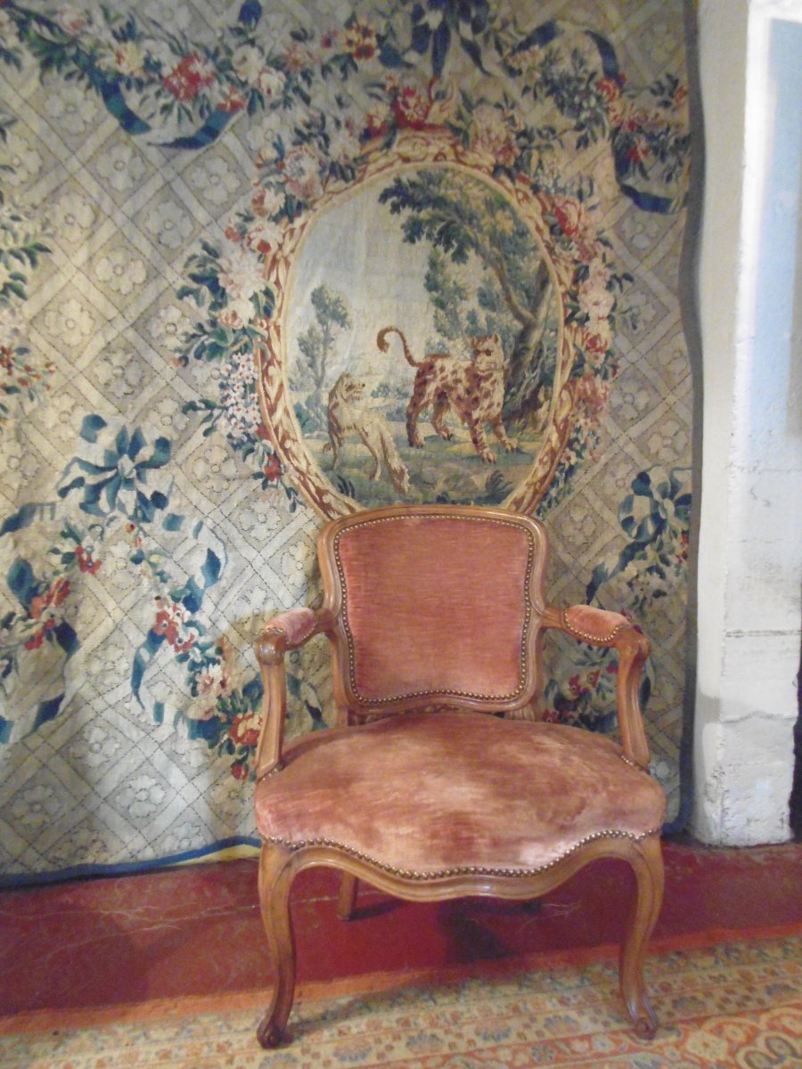 Paire De Fauteuils époque Louis XV - XVIIIe-photo-2