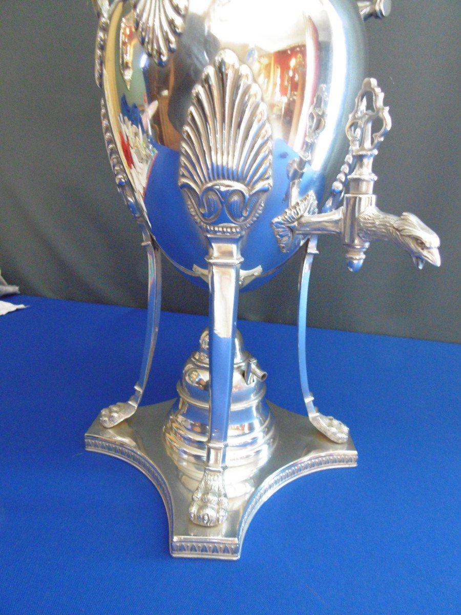 Samovar In Silver Metal-photo-3