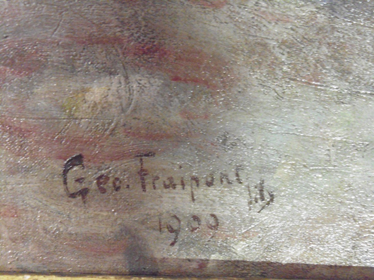 Georges Fraipont   -  Femme à La tapisserie-photo-2