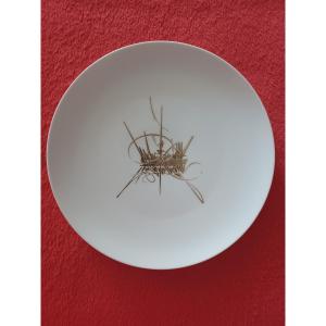 Georges Mathieu - Manufacture de Sèvres - assiette " Montréal "