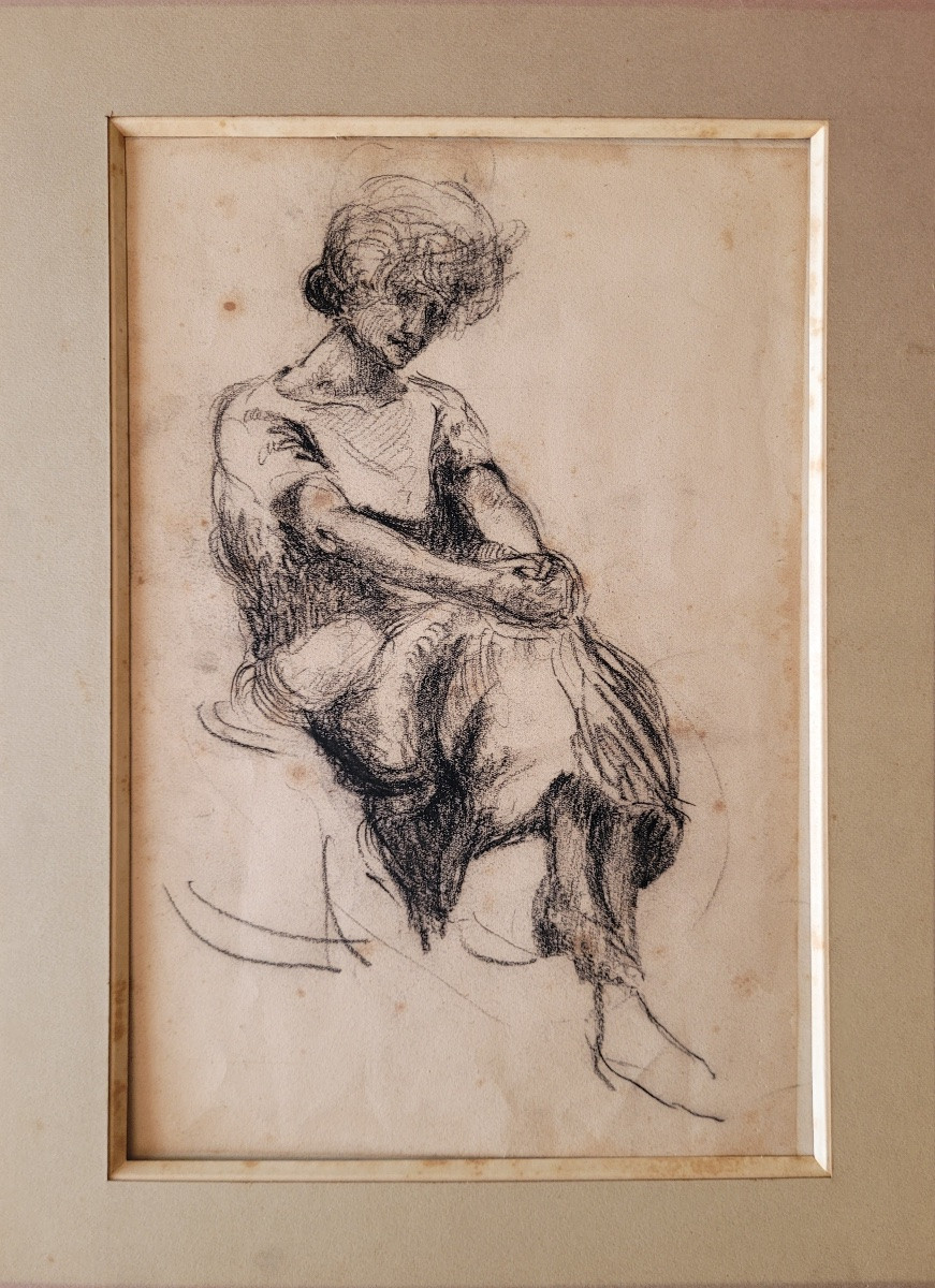Lot Of Nine Old Drawings - Andrieux - Revolutionary Scene - Marine Bretagne-photo-3