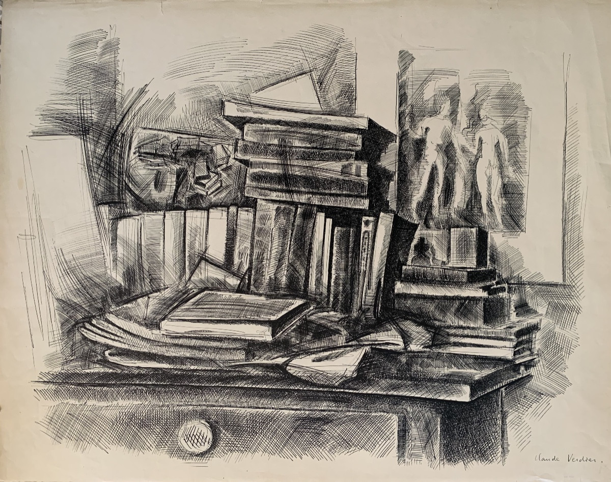 CLAUDE VERDIER - IMPORTANT LOT D'ENVIRON 240 DESSINS ORIGINAUX - PROVENCE - GARD - ITALIE PARIS-photo-3