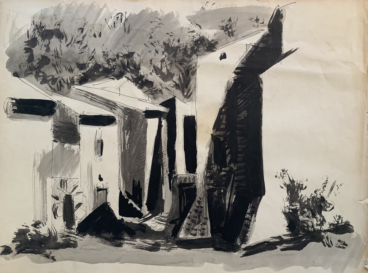 CLAUDE VERDIER - IMPORTANT LOT D'ENVIRON 240 DESSINS ORIGINAUX - PROVENCE - GARD - ITALIE PARIS-photo-5