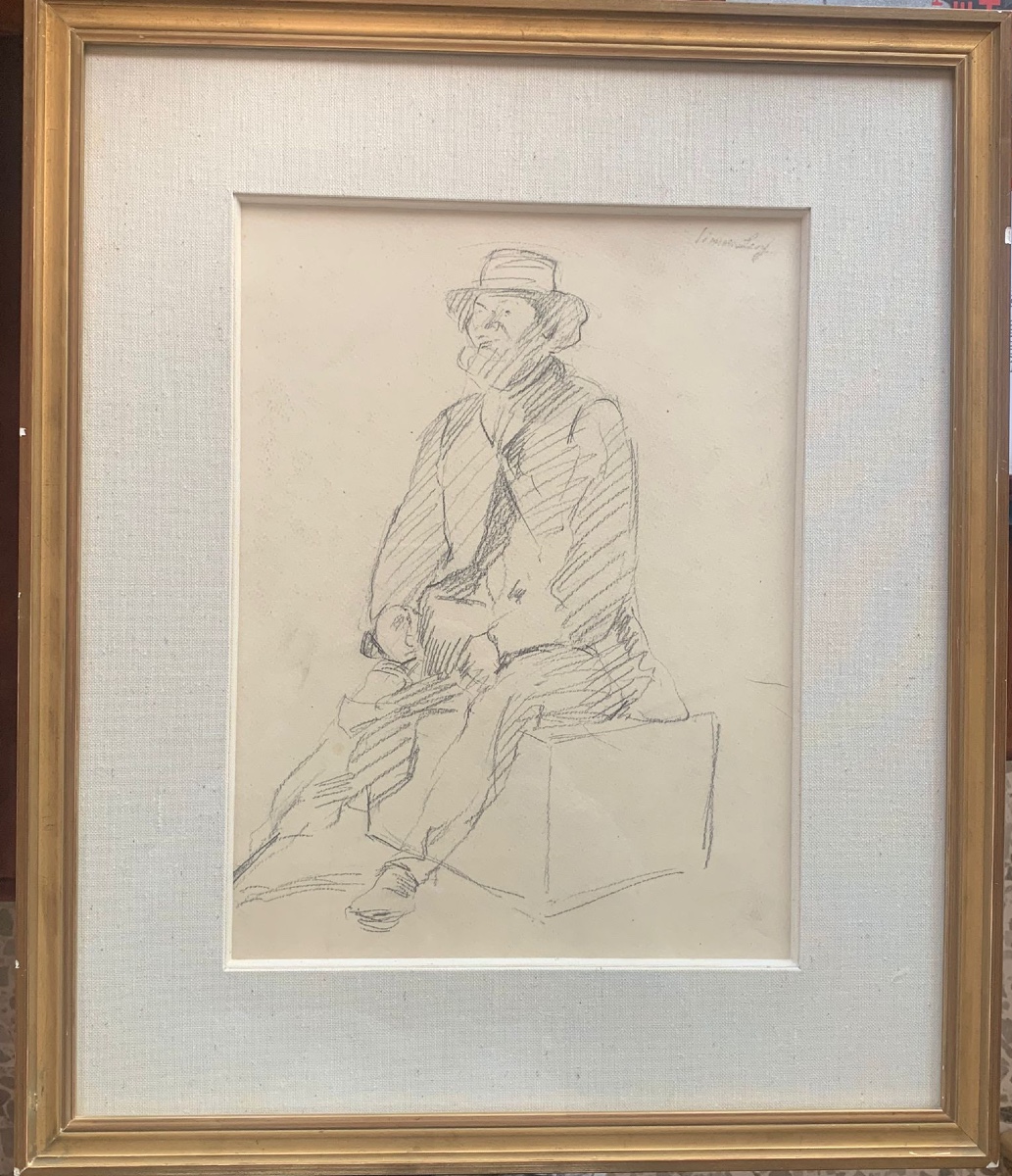 PORTRAIT DE PAUL CÉZANNE PAR SIMON LÉVY (1886-1973) - ALSACE - DESSIN ORIGINAL