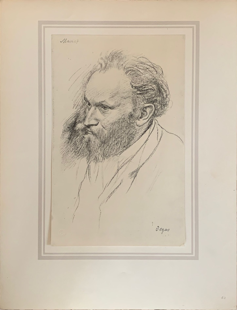 EDGAR DEGAS - HELIOGRAPHIE ORIGINALE DE 1924 - PORTRAIT D'EDOUARD MANET - IMPRESSIONNISME