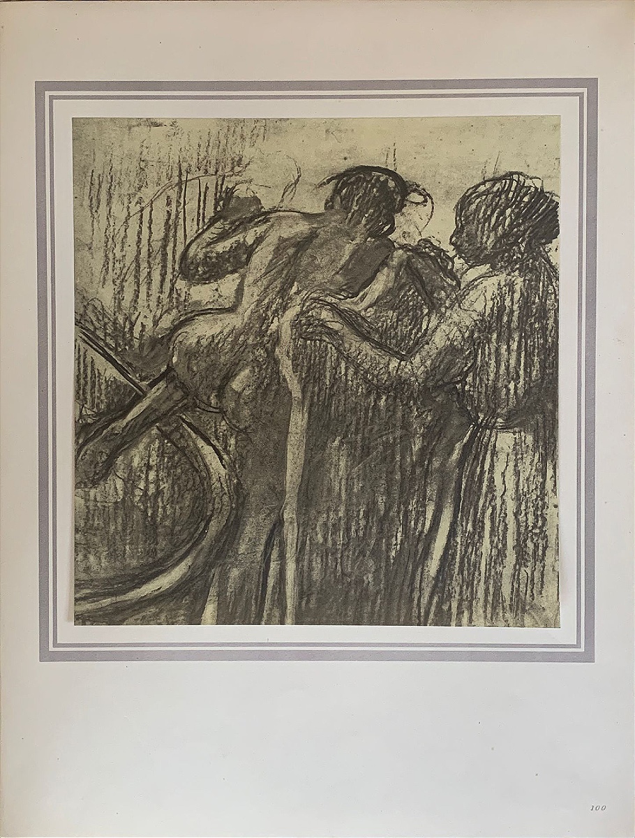 EDGAR DEGAS - HELIOGRAPHIE ORIGINALE DE 1924 - LA SORTIE DU BAIN - IMPRESSIONNISME
