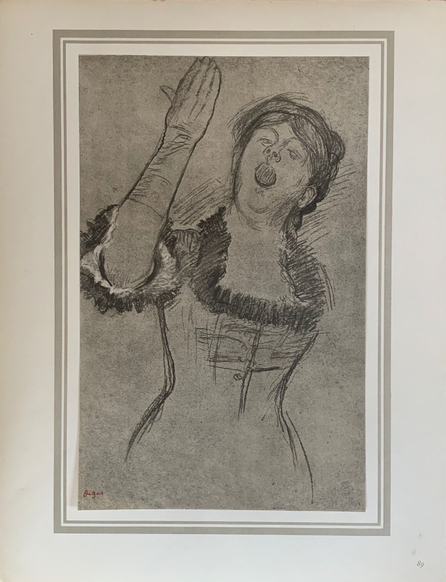 EDGAR DEGAS - HELIOGRAPHIE ORIGINALE DE 1924 - CHANTEUSE DE CAFÉ-CONCERT - IMPRESSIONNISME