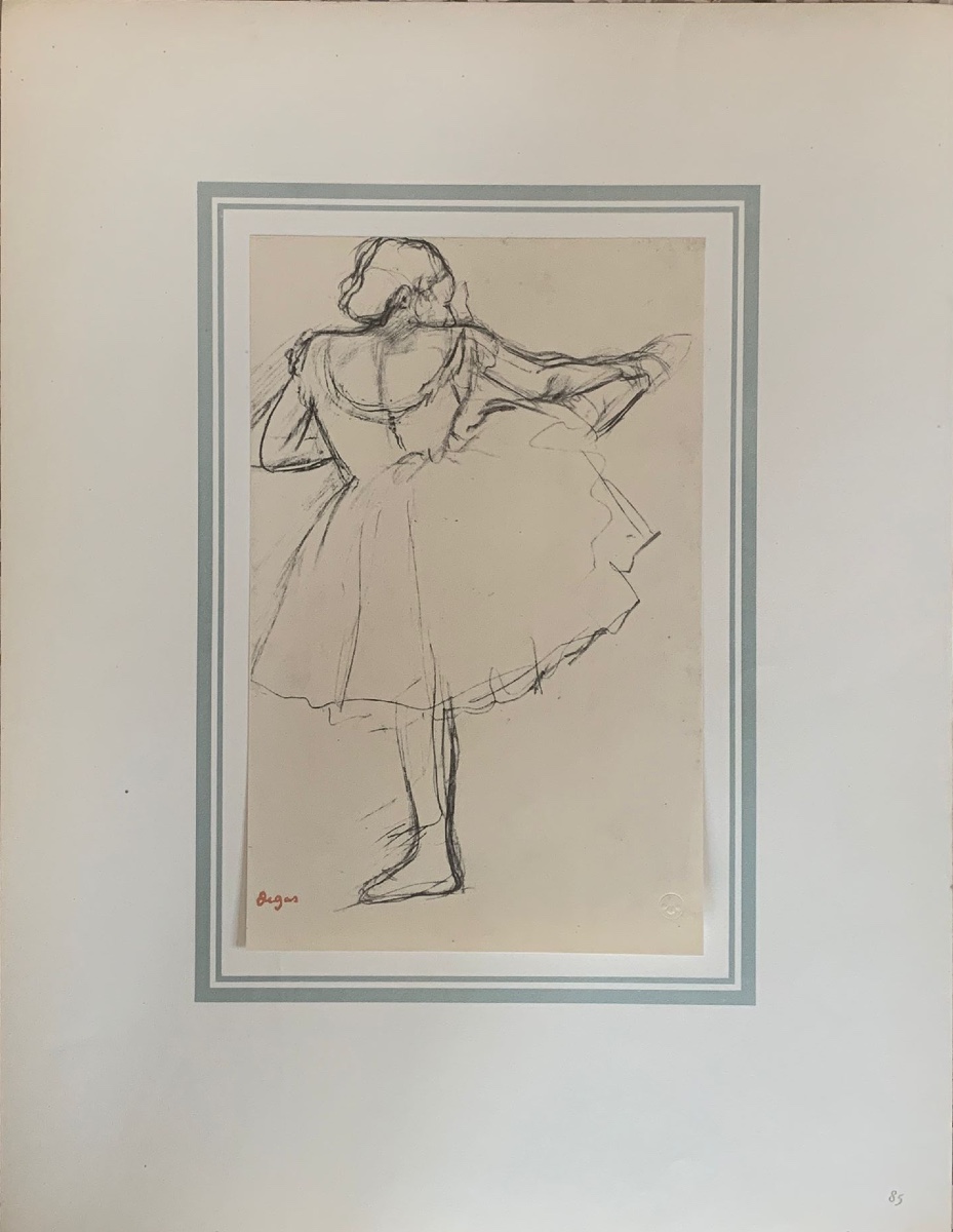 EDGAR DEGAS - HELIOGRAPHIE ORIGINALE DE 1924 - DANSEUSE À LA BARRE - IMPRESSIONNISME-photo-2
