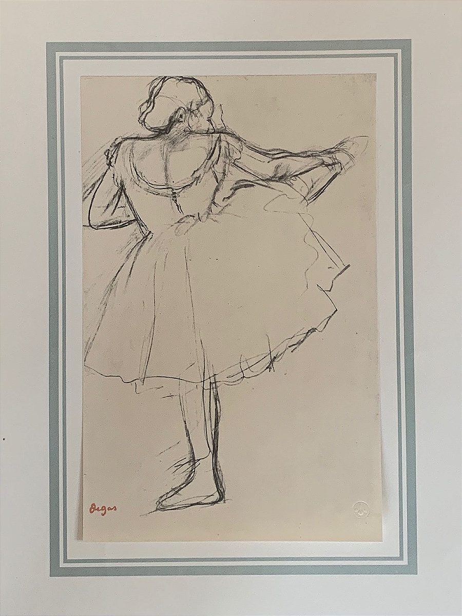 EDGAR DEGAS - HELIOGRAPHIE ORIGINALE DE 1924 - DANSEUSE À LA BARRE - IMPRESSIONNISME