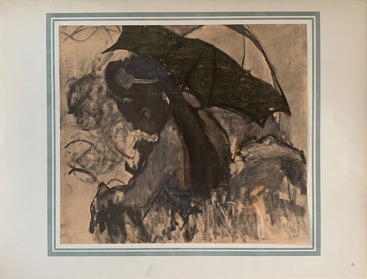 EDGAR DEGAS - HELIOGRAPHIE ORIGINALE DE 1924 - FEMME TENANT UNE OMBRELLE - IMPRESSIONNISME-photo-2