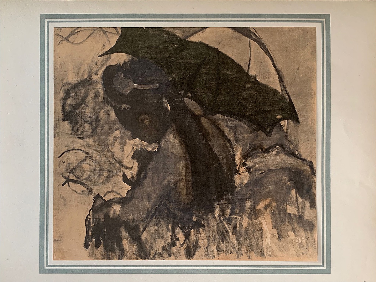 EDGAR DEGAS - HELIOGRAPHIE ORIGINALE DE 1924 - FEMME TENANT UNE OMBRELLE - IMPRESSIONNISME