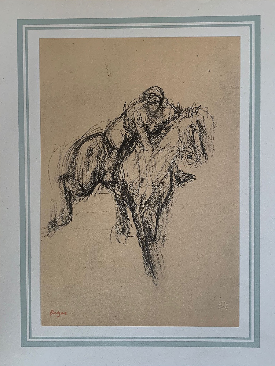 EDGAR DEGAS - HELIOGRAPHIE ORIGINALE DE 1924 - JOCKEY SUR UN CHEVAL AU GALOP - IMPRESSIONNISME-photo-2