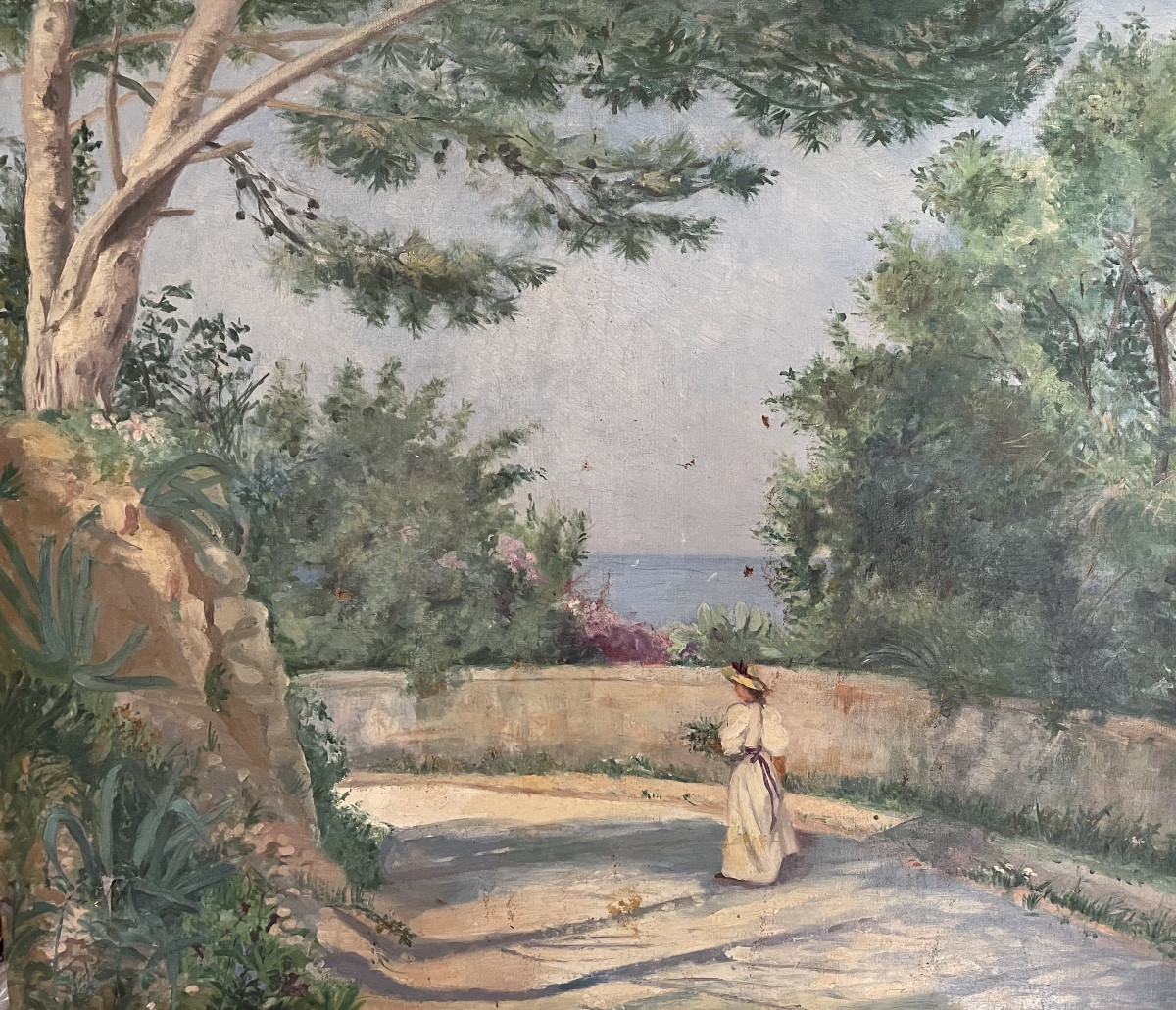 TABLEAU IMPRESSIONNISTE - ÉLÉGANTE SUR LA RIVIERA - MÉDITERRANÉE - CÔTE D'AZUR-photo-3