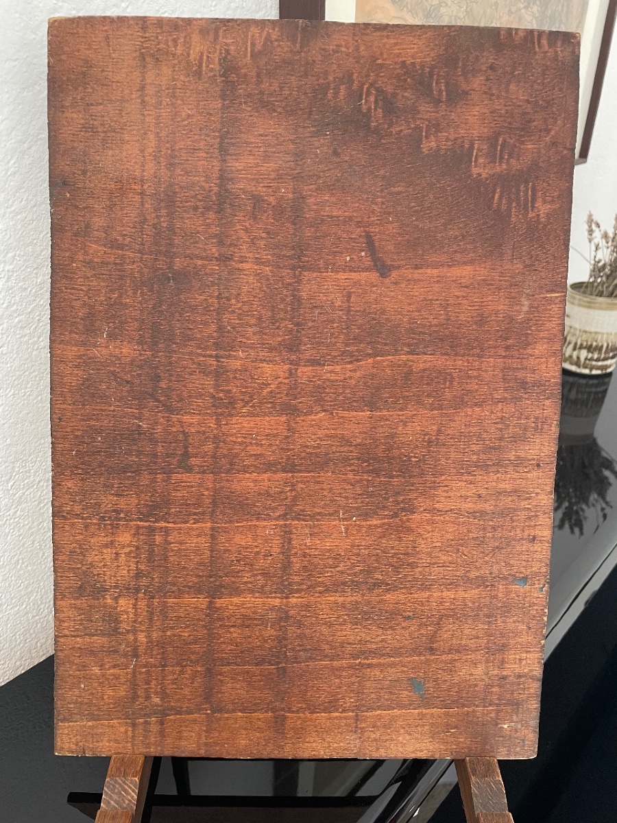 ECOLE MODERNE - DANS LE GOÛT DE PAUL CEZANNE - NUS FEMININS - HUILE SUR PANNEAU-photo-3