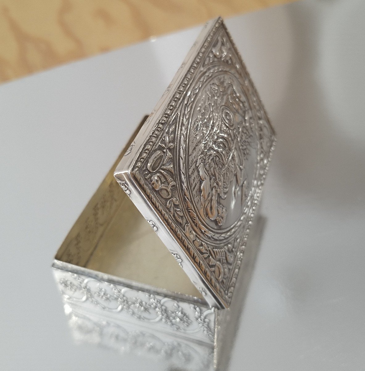 Tabatière En Argent, Des Années 1920-photo-3