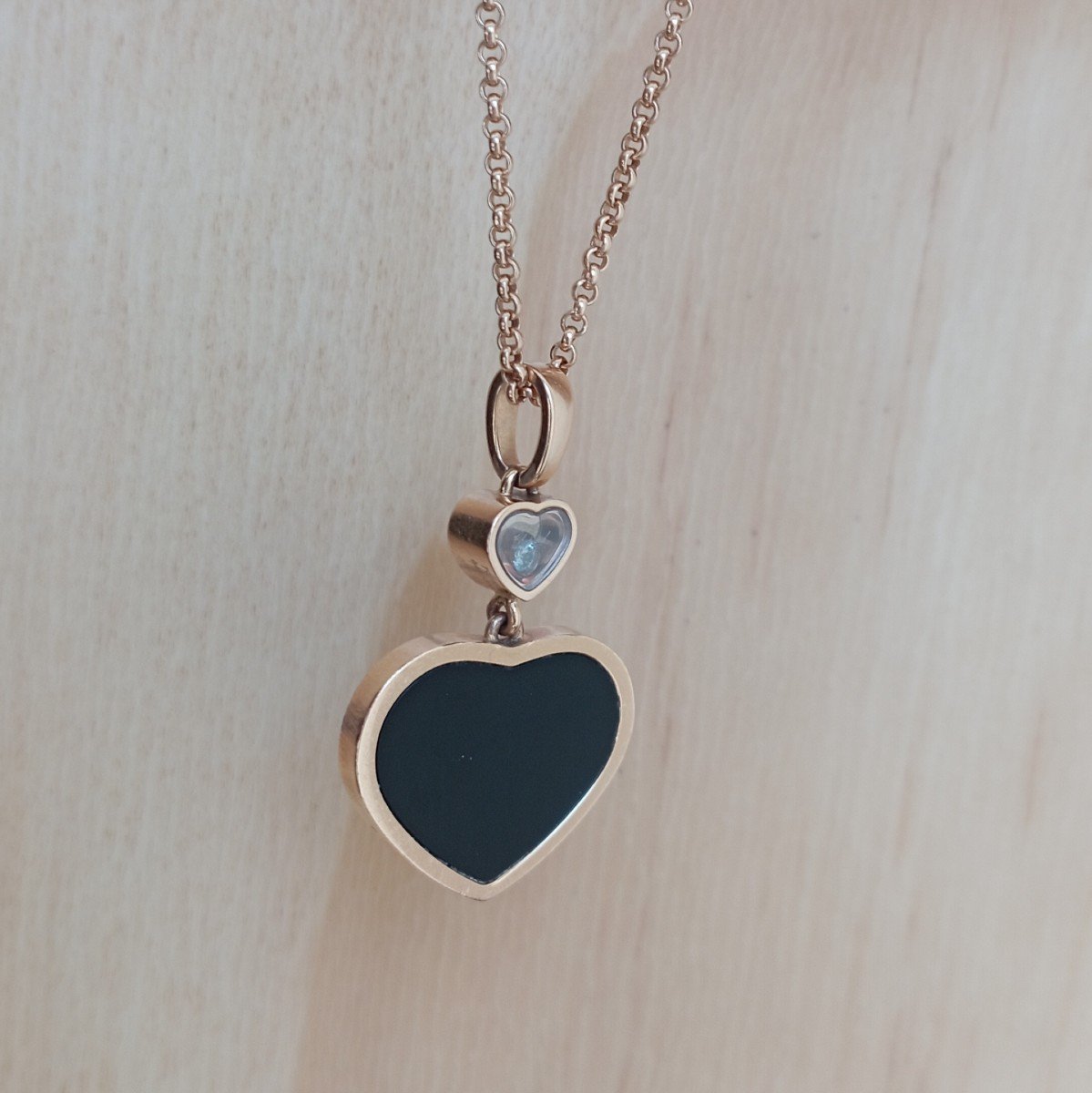 Collection Happy Heart De Chopard. Or Rose éthique, Diamant Et Onyx.-photo-6
