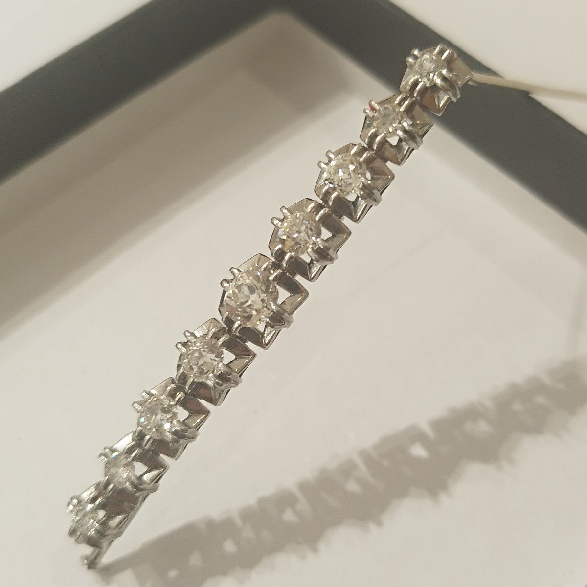 1940s Brooch In Platinum And Old Cut Diamonds.