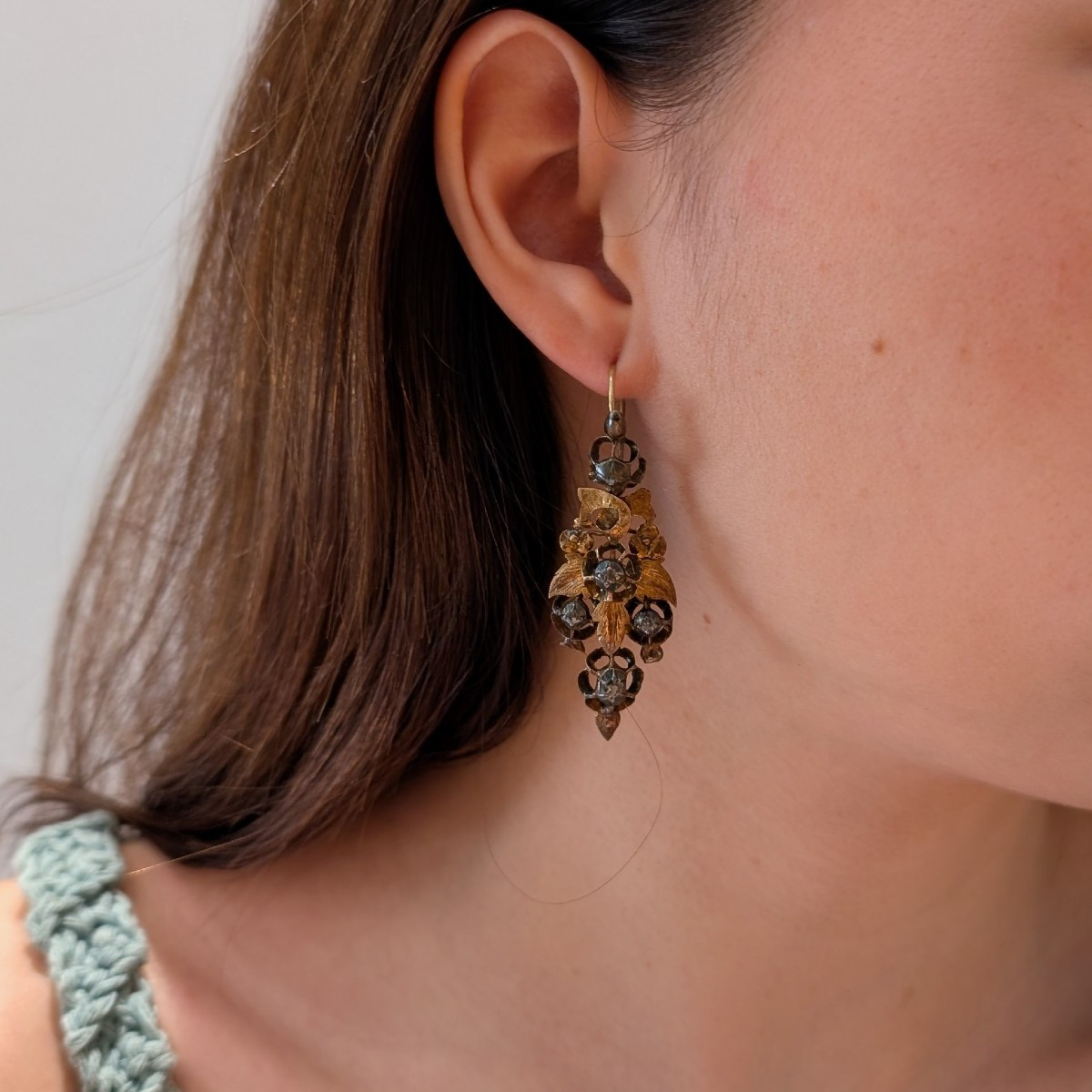 1880s Gold Earrings-photo-3
