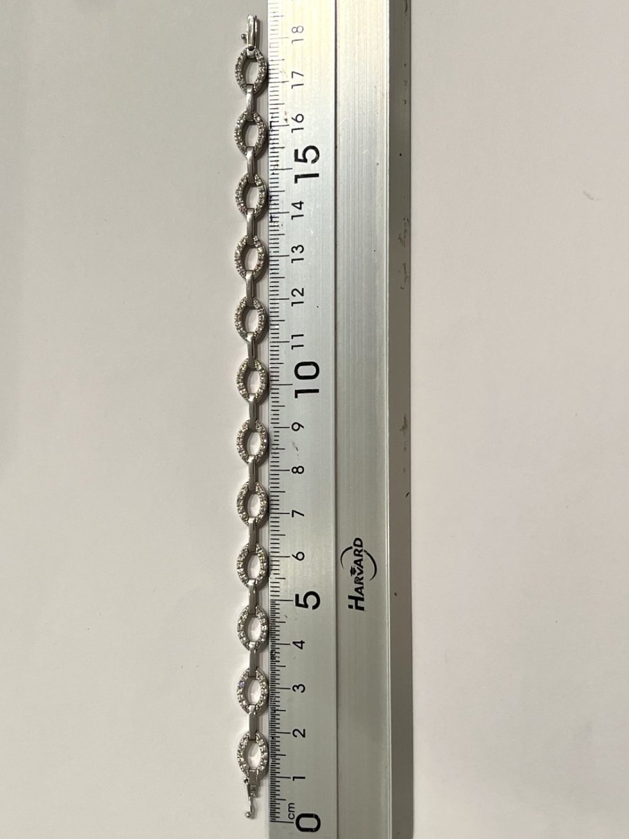 18k White Gold Bracelet With Diamonds-photo-4
