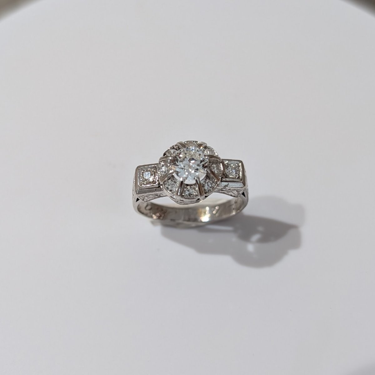 Platinum Ring From The 1910s -photo-2
