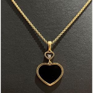Collection Happy Heart De Chopard. Or Rose éthique, Diamant Et Onyx.