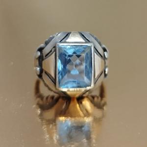 Catalan Ring In Silver And Vermeil. 1930s