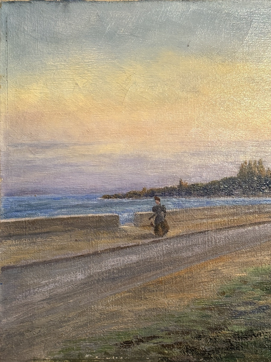 Marc Antony Painting, Animated Landscape, Signed And Dated (18)98, Oil On Canvas -photo-4