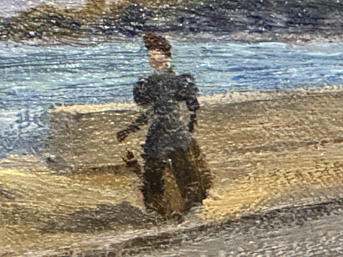 Marc Antony Painting, Animated Landscape, Signed And Dated (18)98, Oil On Canvas -photo-2
