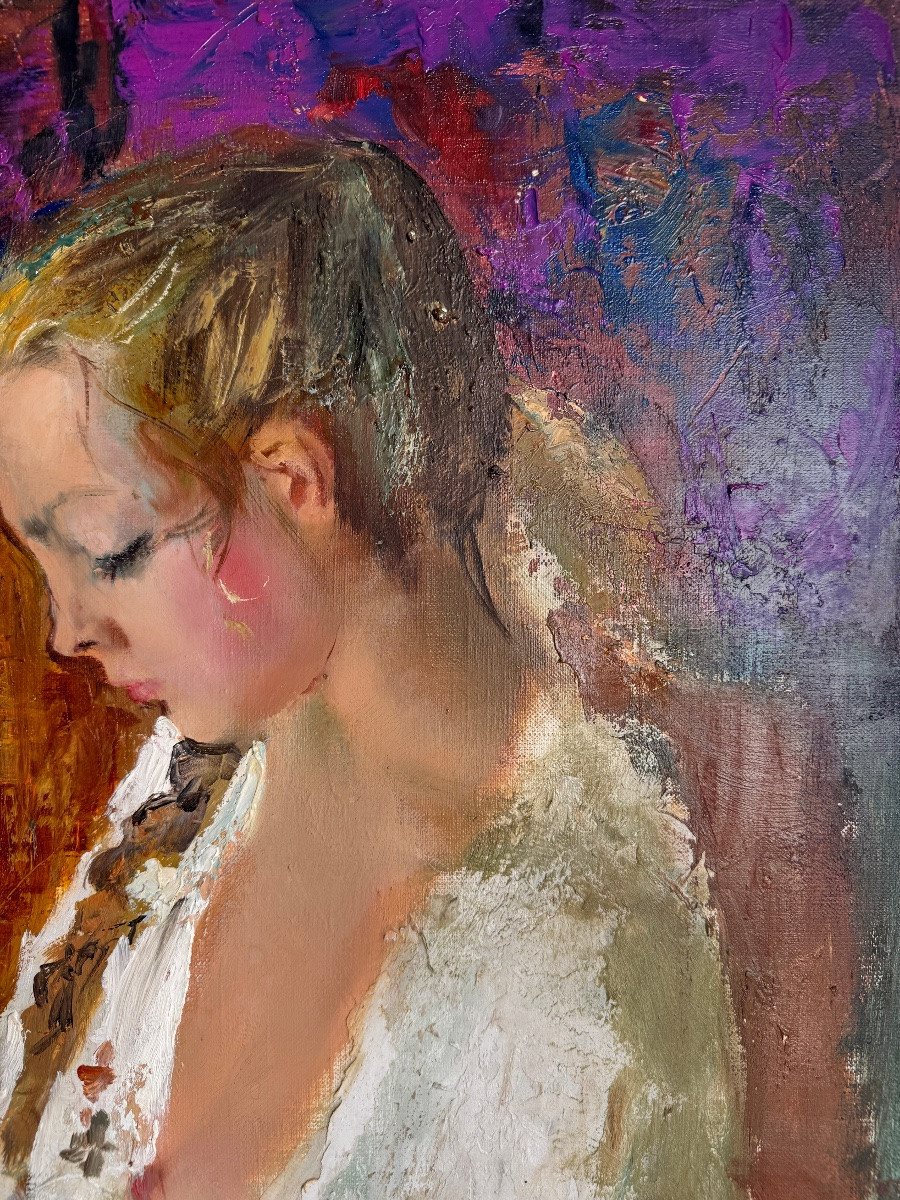 Pierre-laurent Brenot (1913-1998) “the Ochre Armchair I” Father Of The French Pin-up. -photo-5