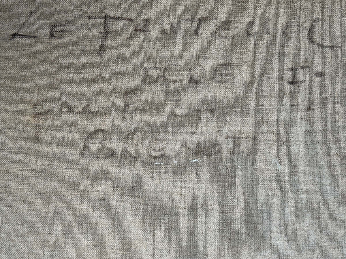 Pierre-laurent Brenot (1913-1998) “the Ochre Armchair I” Father Of The French Pin-up. -photo-7