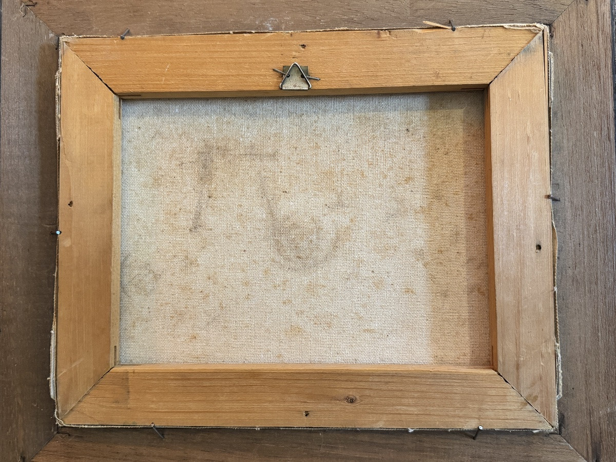 Oil On Canvas, Animated Landscape, Signed Raney. 20 X 26 Cm -photo-4