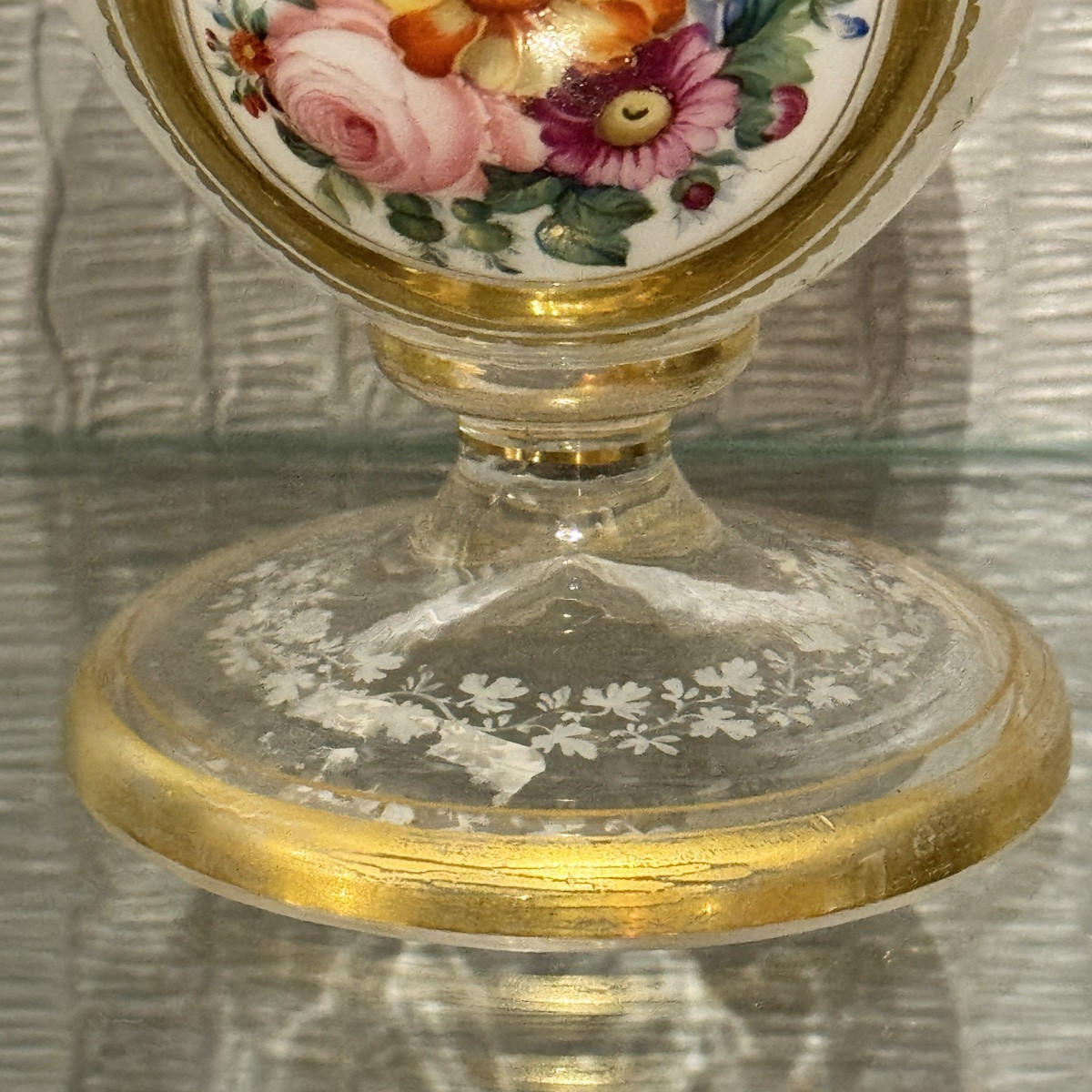 Vase 19e  « au serpent » à décor émaillé -doré hauteur 15cm excellent état -photo-4