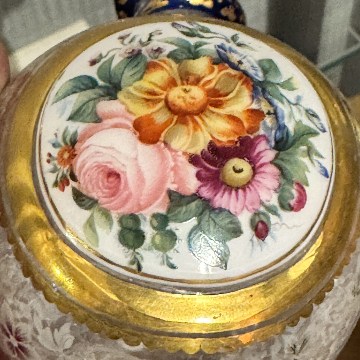 Vase 19e  « au serpent » à décor émaillé -doré hauteur 15cm excellent état -photo-4