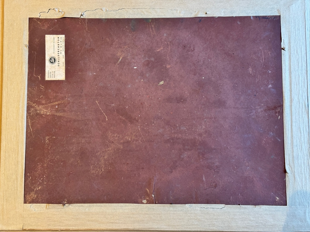 Paul Daxhelet “oriental Market” Orientalist Painting 31x41 Cm-photo-2