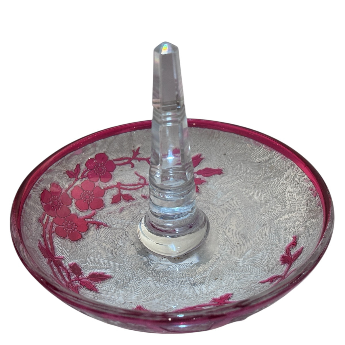 Baccarat Crystal Baguier With Rose Hip Decoration