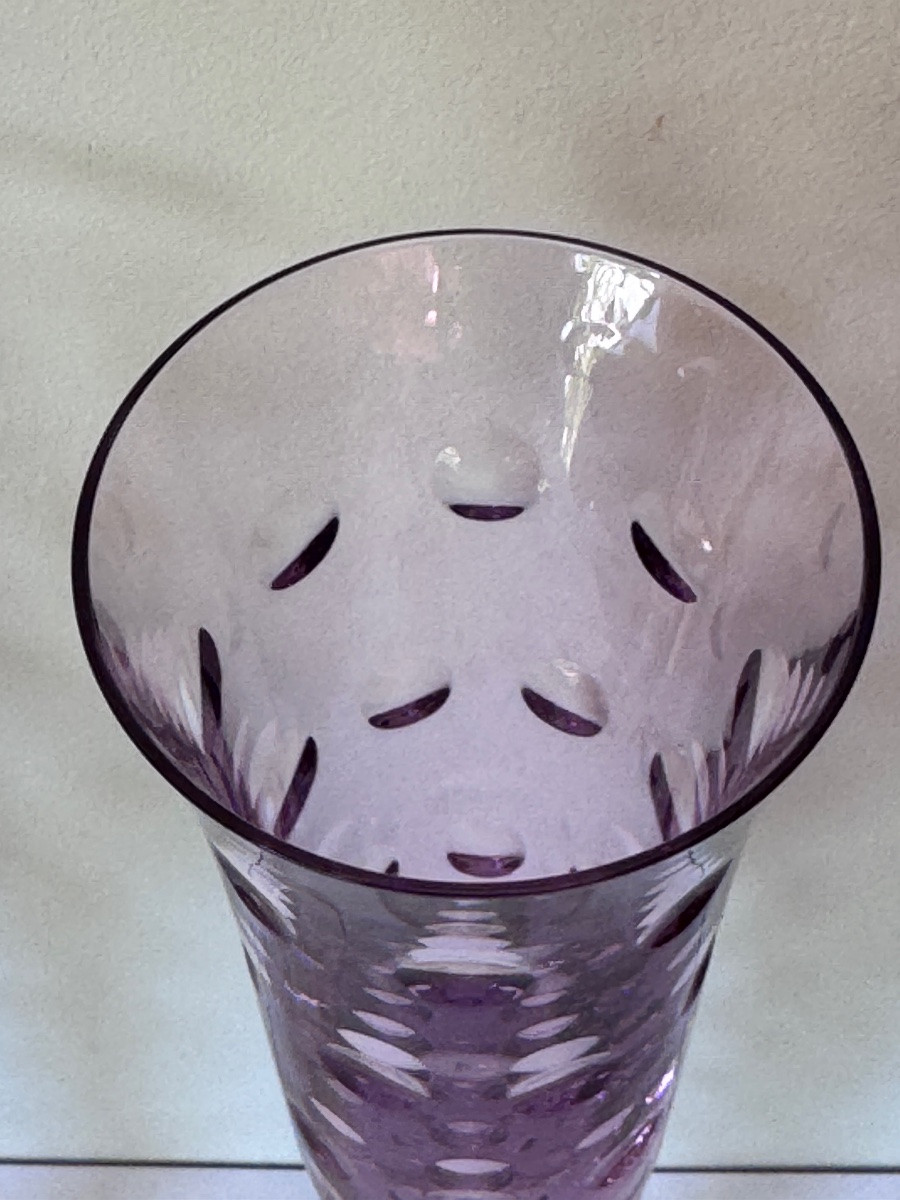 2 flûtes à champagne en cristal de Saint Louis modèle « Bubbles »-photo-4