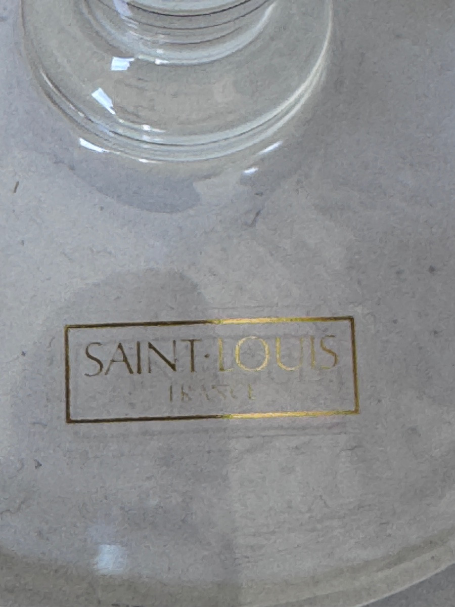 2 flûtes à champagne en cristal de Saint Louis modèle « Bubbles »-photo-2