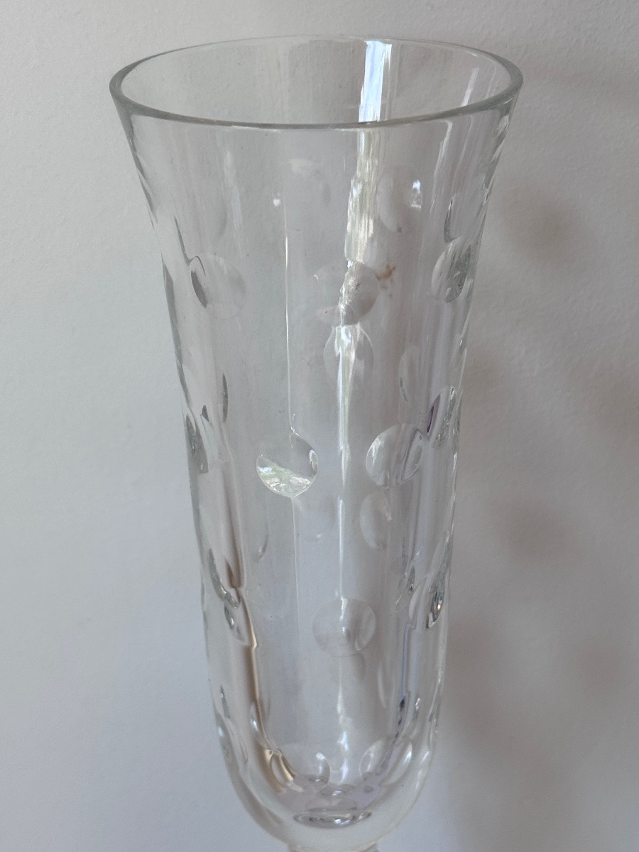 2 flûtes à champagne en cristal de Saint Louis modèle « Bubbles »-photo-7