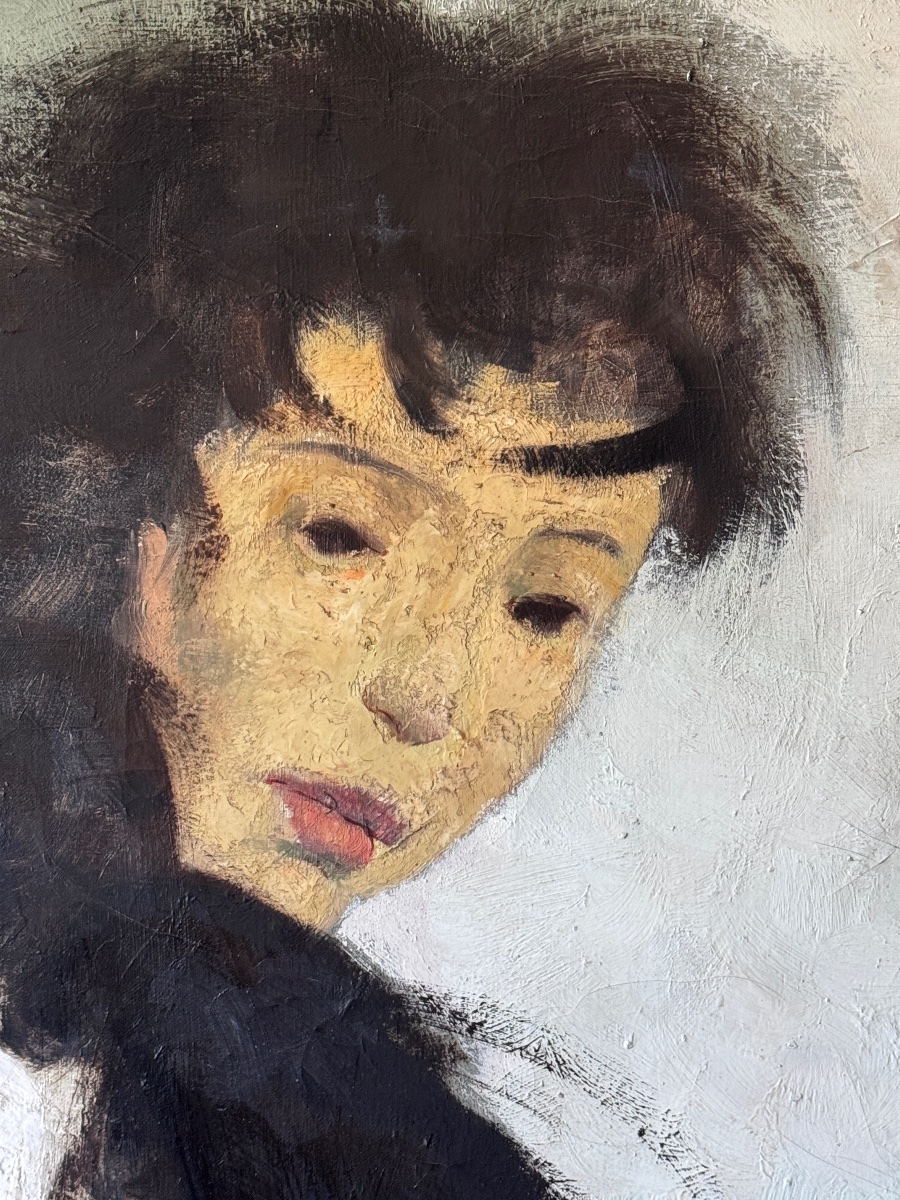 Marcel Delmotte, Dated 1959, Large Oil On Canvas, 115x75 Cm-photo-2