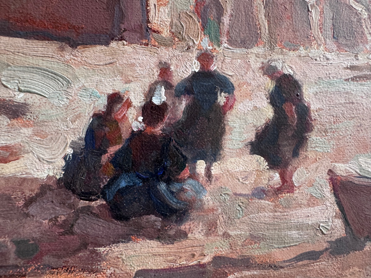 Maurice MAREELS (1893-1976): «Chapelle de Notre-Dame de la Joie à Penmarch» peinture sur toil-photo-4
