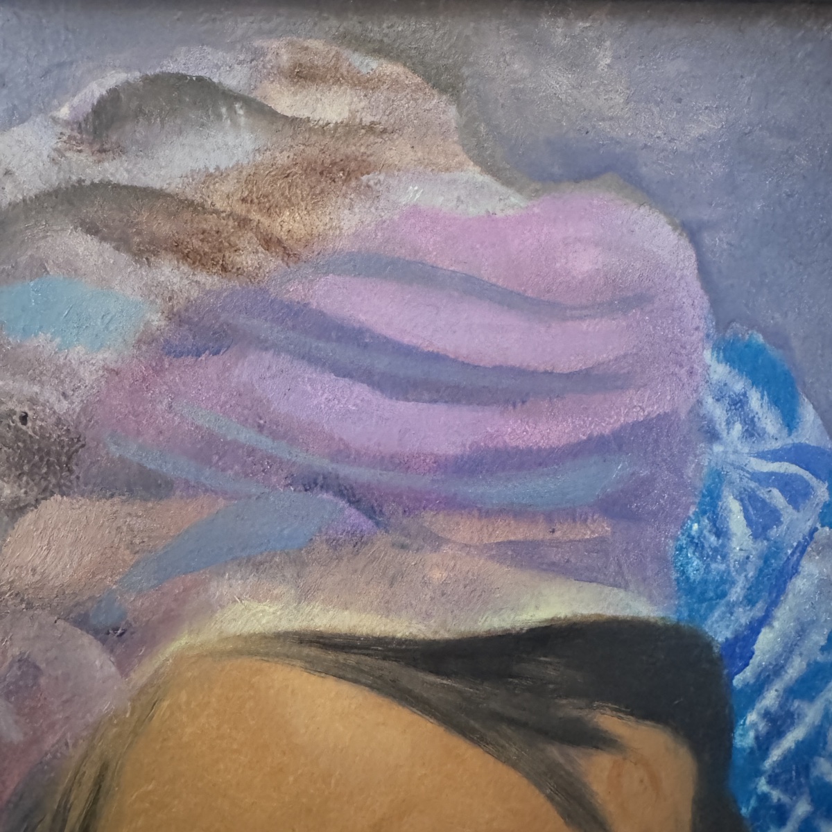 Geneviève Coutau (1925–2013) “woman,” Oil On Panel, 25x25 Cm-photo-3