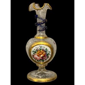 Vase 19e  « au serpent » à décor émaillé -doré hauteur 15cm excellent état 