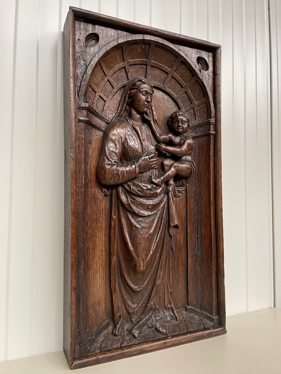 Virgin And Child In Oak - Brabant Circa 1600-photo-1