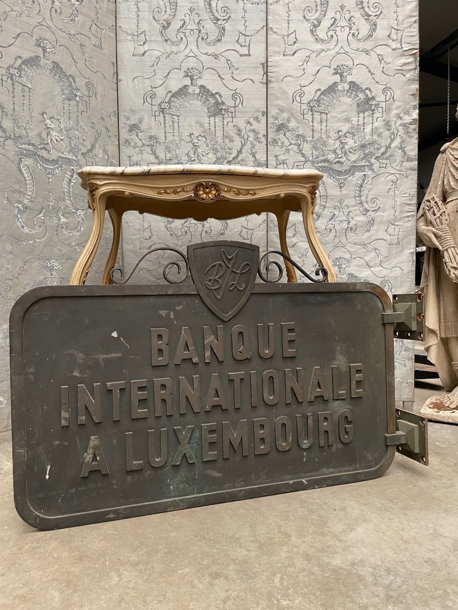 Publicité En Bronze De La  Banque Du Luxembourg-photo-3