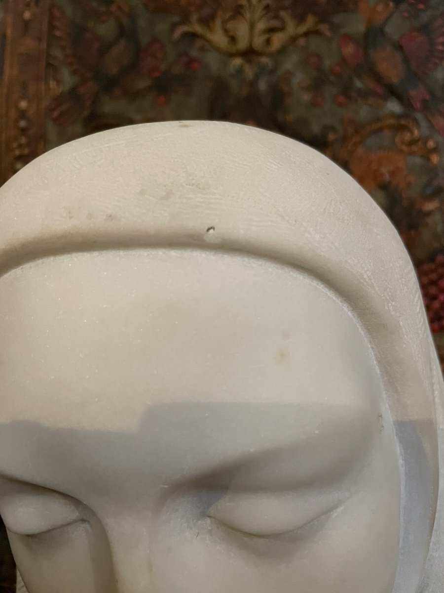 Maurice Christiaens Marble Bust-photo-6